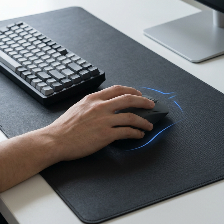 GIOTTE hero image with a modern graphite desk setup and electric-blue accents